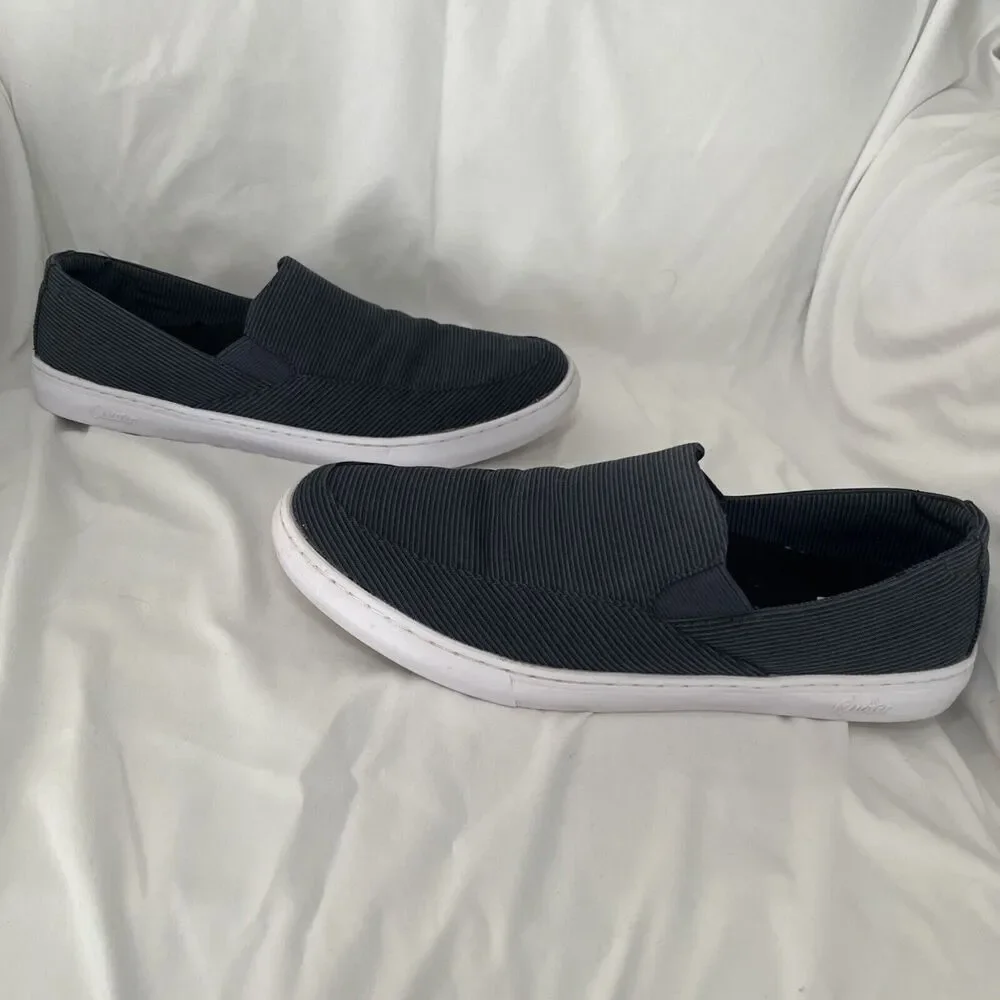 Cuater Men's By Travis Matthew Size 9 Stripe Canvas Slip On Casual Loafers Shoes